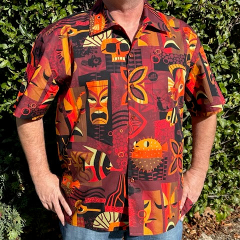 Jeff Granito's 'Tank Tiki Gold Label' Classic Aloha Button Up-Shirt - Unisex - Ready to Ship