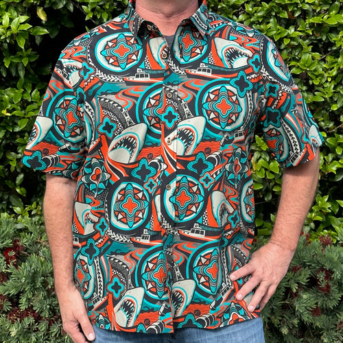 Jeff Granito's 'Cal-Amity Island' Modern Fit Button-Up Shirt - Unisex - Ready-to-Ship!