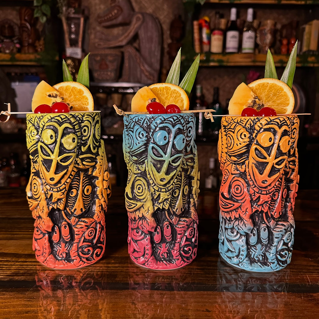 Crowded Hut Tiki Mug, designed by Ken Ruzic and sculpted by Thor - Limited Edition of 250 total - Glazed to Order, Ships in 1-2 Months