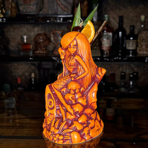 Jeff Granito's Be-Headed to the Altar Tiki Mug (Sanguine Sunset), sculpted by Thor - Limited Edition of 190 - Ready to Ship!