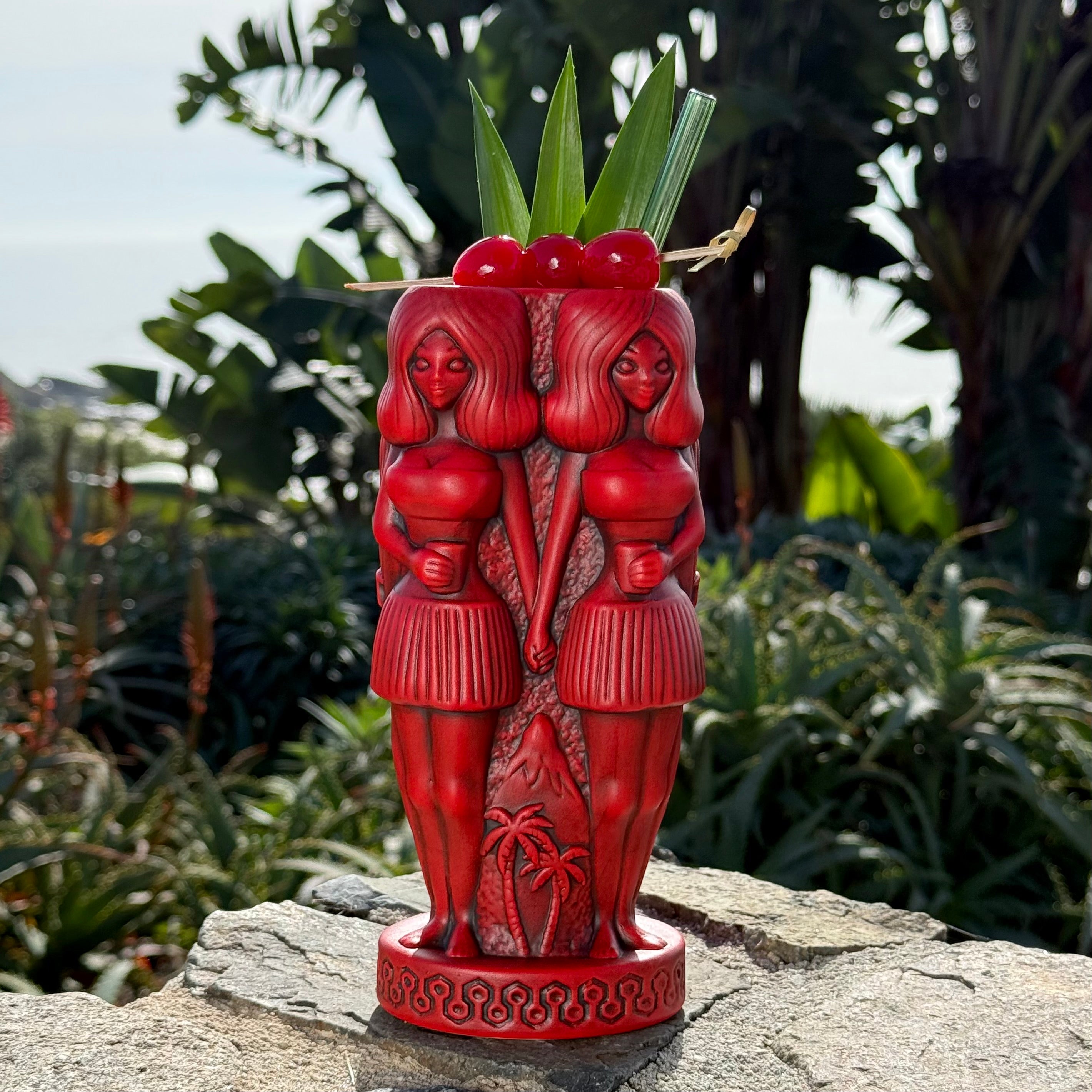 Jeff Granito's RedRum- Ceramic Tiki Mug - Bright Red – Tikiland