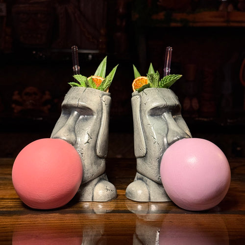 Yum Yum Gum Gum ceramic (Dark Bubble + Light Bubble) Tiki Mugs - Limited Release of 150 - Made in USA - Ready to Ship in about a month.