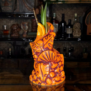 Jeff Granito's Be-Headed to the Altar Tiki Mug (Sanguine Sunset), sculpted by Thor - Limited Edition of 190 - Ready to Ship!