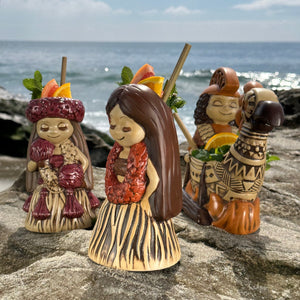 "it's a hula world" Tiki Mug, Hula Girl Too - #3 of a 4 mug series, sculpted by Thor - DECOR USE ONLY - Ready to Ship! (FREE SHIPPING in U.S.)