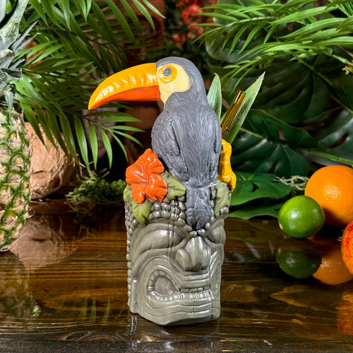 Protectors of Paradise: Toucan & Ku (Pōhaku) - Ceramic Tiki Mug - Limited Edition / Limited Time Pre-Order