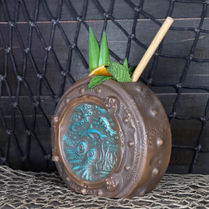DIVE! DIVE! DIVE!  Sunset Edition - Ceramic Tiki Mug, sculpt by Thor - DECOR USE ONLY - Ready to Ship! (FREE SHIPPING in U.S.)