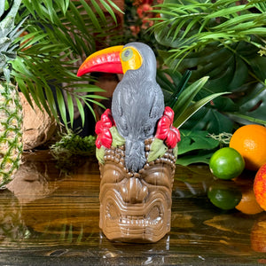 Protectors of Paradise: Toucan & Ku (Pōhaku + Ohia) - Ceramic Tiki Mugs - Limited Edition / Limited Time Pre-Order