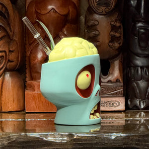 Jeff Granito's Sip for Brains (Oozy Blue) - Ceramic Zombie Tiki Mug - Limited Edition / Limited Time Pre-Order