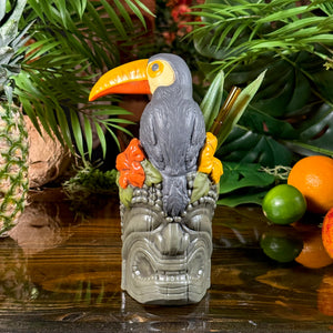 Protectors of Paradise: Toucan & Ku (Pōhaku + Ohia) - Ceramic Tiki Mugs - Limited Edition / Limited Time Pre-Order