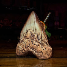 Megalodon Relic ceramic Tiki Mug - Limited Edition of 175- Made in USA - Sculpt by Thor - Ready to Ship (and some that ship in about 1 month) - (FREE Shipping in U.S.)