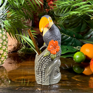 Protectors of Paradise: Toucan & Ku (Pōhaku) - Ceramic Tiki Mug - Limited Edition / Limited Time Pre-Order