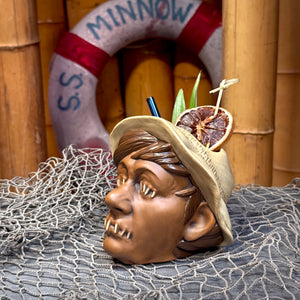 The Shrunken Castaways (Shrunken Skipper + Shrunken Gilligan) - Ceramic Tiki Mugs - Limited Edition / Limited Time Pre-Order (FREE Shipping in U.S.)