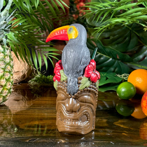 Protectors of Paradise: Toucan & Ku (Pōhaku + Ohia) - Ceramic Tiki Mugs - Limited Edition / Limited Time Pre-Order