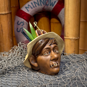 The Shrunken Castaways (Shrunken Skipper + Shrunken Gilligan) - Ceramic Tiki Mugs - Limited Edition / Limited Time Pre-Order (FREE Shipping in U.S.)