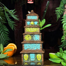 Enchanted Tiki Pagoda (Green/Blue) - Ceramic Tiki Mug - Limited Edition / Limited Time Pre-Order