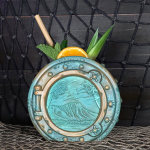 DIVE! DIVE! DIVE!  Ocean Patina Edition - Ceramic Tiki Mug, sculpt by Thor - Limited Edition / Limited Production Pre-Order