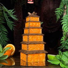 Enchanted Tiki Pagoda (Orange) - Ceramic Tiki Mug - Limited Edition / Limited Time Pre-Order