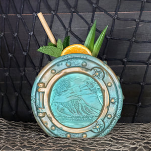 DIVE! DIVE! DIVE!  Ocean Patina Edition - Ceramic Tiki Mug, sculpt by Thor - Limited Edition / Limited Production Pre-Order