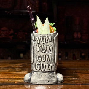 Yum Yum Gum Gum ceramic (Light Bubble) Tiki Mug - Limited Release of 150 - Made in USA - Ready to Ship in about a month.
