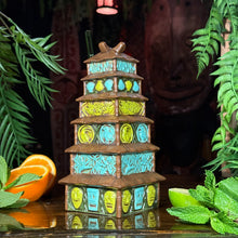 Enchanted Tiki Pagoda (Green/Blue) - Ceramic Tiki Mug - Limited Edition / Limited Time Pre-Order