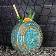 DIVE! DIVE! DIVE!  Ocean Patina Edition - Ceramic Tiki Mug, sculpt by Thor - Limited Edition / Limited Production Pre-Order