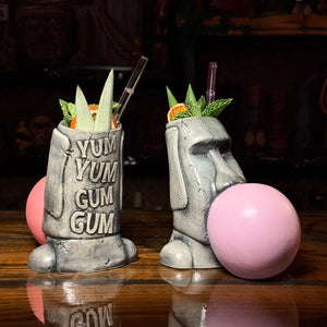Yum Yum Gum Gum ceramic (Dark Bubble + Light Bubble) Tiki Mugs - Limited Release of 150 - Made in USA - Ready to Ship in about a month.