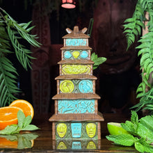 Enchanted Tiki Pagoda (Green/Blue) - Ceramic Tiki Mug - Limited Edition / Limited Time Pre-Order