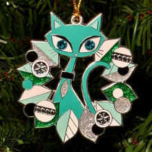Jeff Granito's 'Festive Feline Wreath' Holiday Ornament - Ready to Ship!