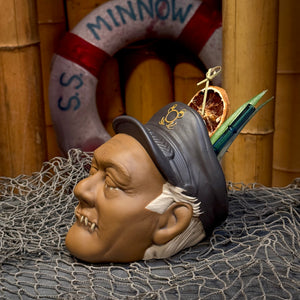 The Shrunken Castaways (Shrunken Skipper + Shrunken Gilligan) - Ceramic Tiki Mugs - Limited Edition / Limited Time Pre-Order (FREE Shipping in U.S.)