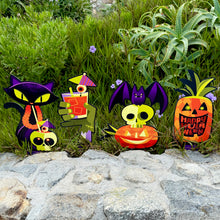 Jeff Granito's 'Happy Hulaween' Metal Yard Stakes Set of FOUR (4)