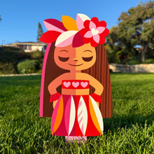 Jeff Granito's 'Hula Valentines' Metal Yard Stake Set of THREE (3) - Pre-Order