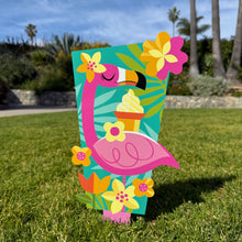 Jeff Granito's 'Pineapple Perch Flamingo' Metal Yard Stake - Pre-Order!