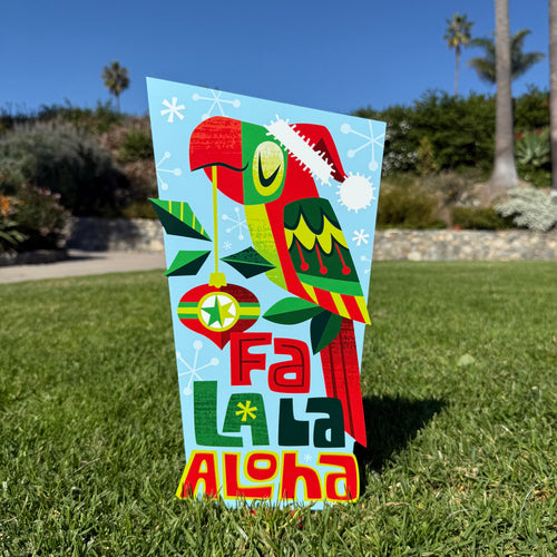 Jeff Granito's 'Fa La La Aloha' Metal Yard Stake - Pre-Order