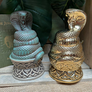 Golden Cobra Idol Tiki Mug, designed and sculpted by Thor - Ready to Ship!