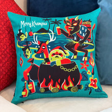 Jeff Granito's 'Merry Krampus' Pillow Cover - Ready to Ship! (FREE SHIPPING in U.S.)