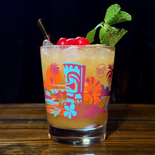 'TikiLand Expeditions Sunset' Mai Tai Cocktail Glass - Ready to Ship!