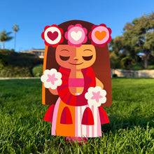 Jeff Granito's 'Hula Valentines' Metal Yard Stake Set of THREE (3) - Pre-Order