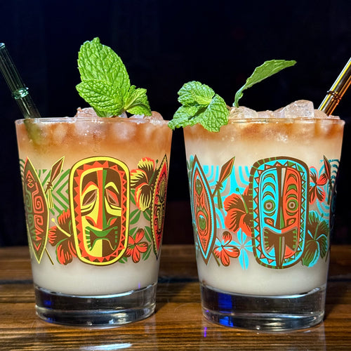 Jeff Granito's 'Hidden Haven' Mai Tai Cocktail Glass (1) - Ready to Ship!