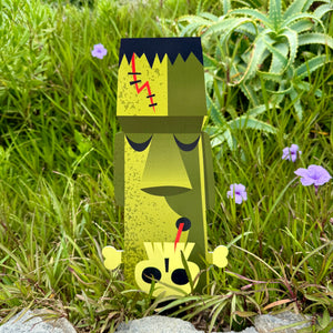Jeff Granito's 'Monster Moai' Metal Yard Stakes Set of TWO (2) - Limited Time Pre-Order