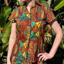 Witco Decor's 'Jungle Modern' Classic Aloha Button-Up Shirt - Womens - Ready to Ship!  (FREE SHIPPING in U.S.)