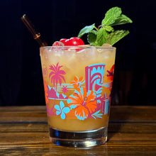 'TikiLand Expeditions Sunset' Mai Tai Cocktail Glass - Ready to Ship!