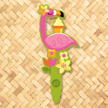 Jeff Granito's 'Spring Flamingo' Metal Yard Stake Set of TWO (2) - Pre-Order