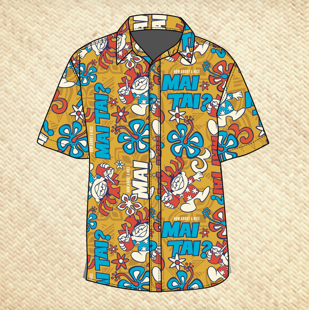 Jeff Granito's 'How About a Mai Tai?' Modern Fit with Flex Button-Up Shirt - Unisex - Pre-Order (FREE SHIPPING in U.S.)