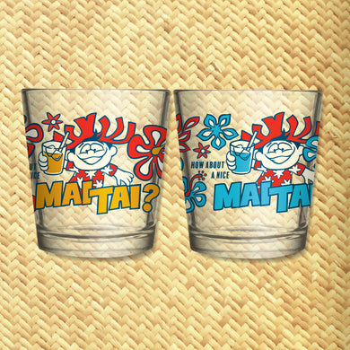 Jeff Granito's 'How About a Mai Tai?' Mai Tai Cocktail Glass - Pre Order