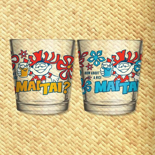 Jeff Granito's 'How About a Mai Tai?' Mai Tai Cocktail Glass - Pre Order