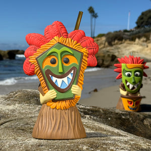 Hula World: Jungle (Tiki Drummer + Mask Dancer) - Ceramic Tiki Mugs - Limited Edition / Limited Time Pre-Order (FREE Shipping in U.S.)