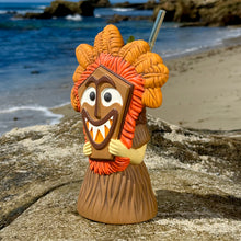 Hula World: Beach (Tiki Drummer + Mask Dancer) - Ceramic Tiki Mugs - Limited Edition / Limited Time Pre-Order (FREE Shipping in U.S.)
