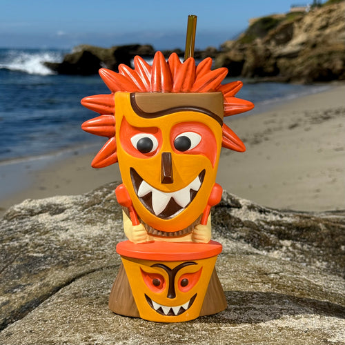Tiki Drummer (Hula World: Beach) - Ceramic Tiki Mug - Limited Edition / Limited Time Pre-Order (FREE Shipping in U.S.)