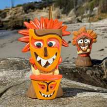 Hula World: Beach (Tiki Drummer + Mask Dancer) - Ceramic Tiki Mugs - Limited Edition / Limited Time Pre-Order (FREE Shipping in U.S.)