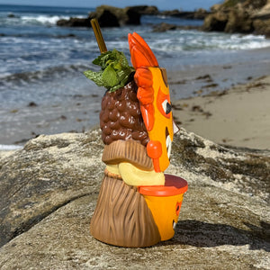 Hula World: Beach (Tiki Drummer + Mask Dancer) - Ceramic Tiki Mugs - Limited Edition / Limited Time Pre-Order (FREE Shipping in U.S.)